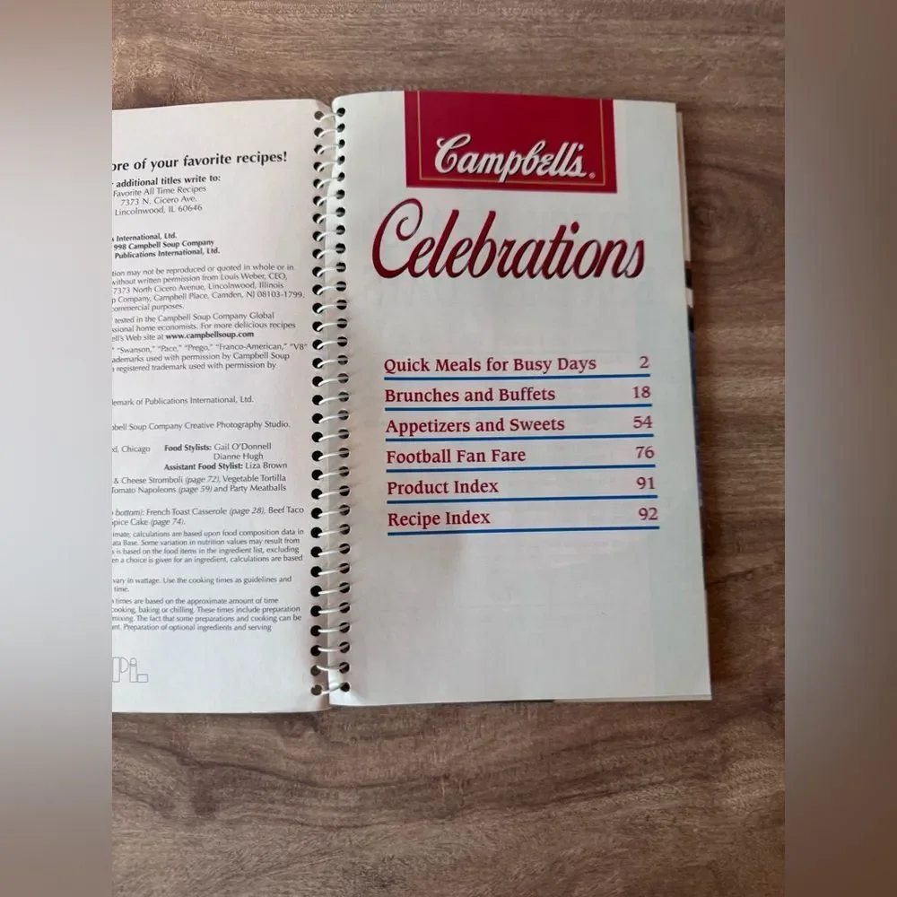 Campbell's Celebrations: 60 All-occasion Meal Ideas Favorite All Time Recipes